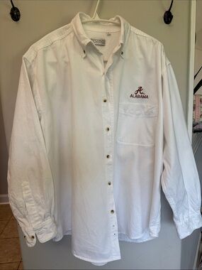 Alabama Embroidered White Button-Down Shirt by Symbol